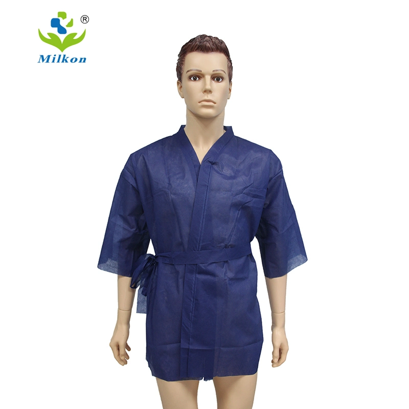 Nonwoven Disposable Kimono Sauna Suit Pajamas for Beauty Salon Massage