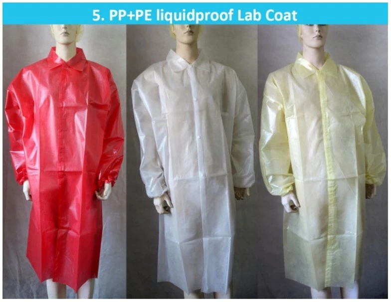 Medical Disposable Operation Non Woven Lab Visitor Gown Coat